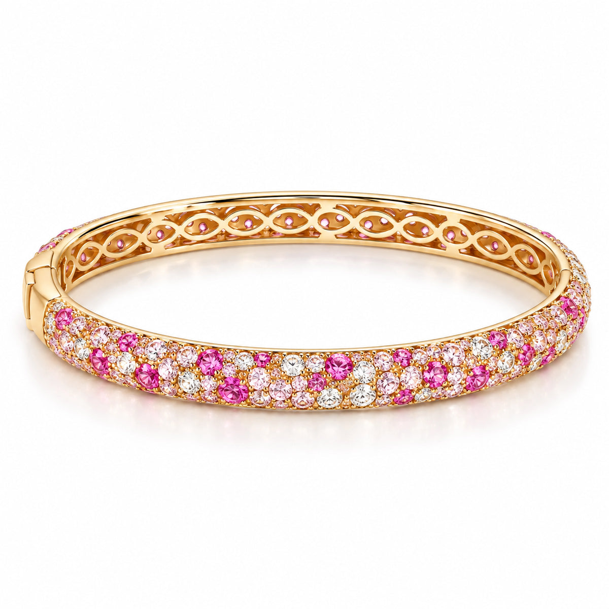 VESVIORA Gradient Pink Pavé Bangle