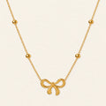 Vesviora Gold Bow Pendant Necklace