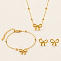 Vesviora Gold Bow Jewelry Set
