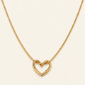 Vesviora Gold Open Heart Pendant Necklace