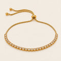 Vesviora Gold Zircon Adjustable Tennis Bracelet