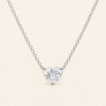 Vesviora Minimalist 1 Carat Heart Solitaire Necklace