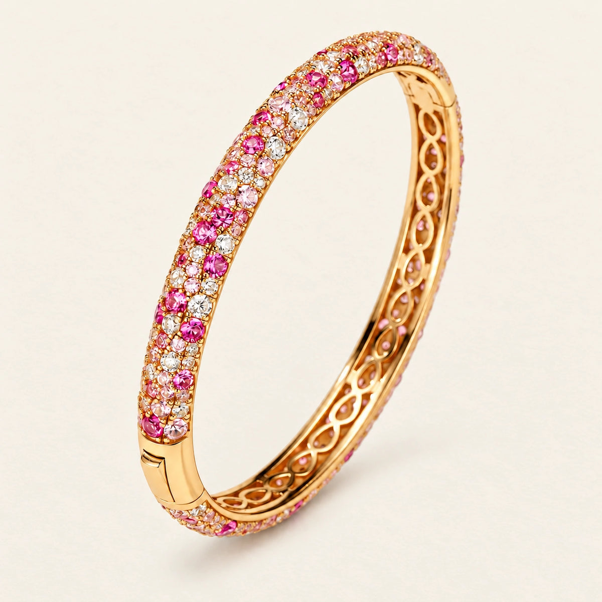 VESVIORA Gradient Pink Pavé Bangle