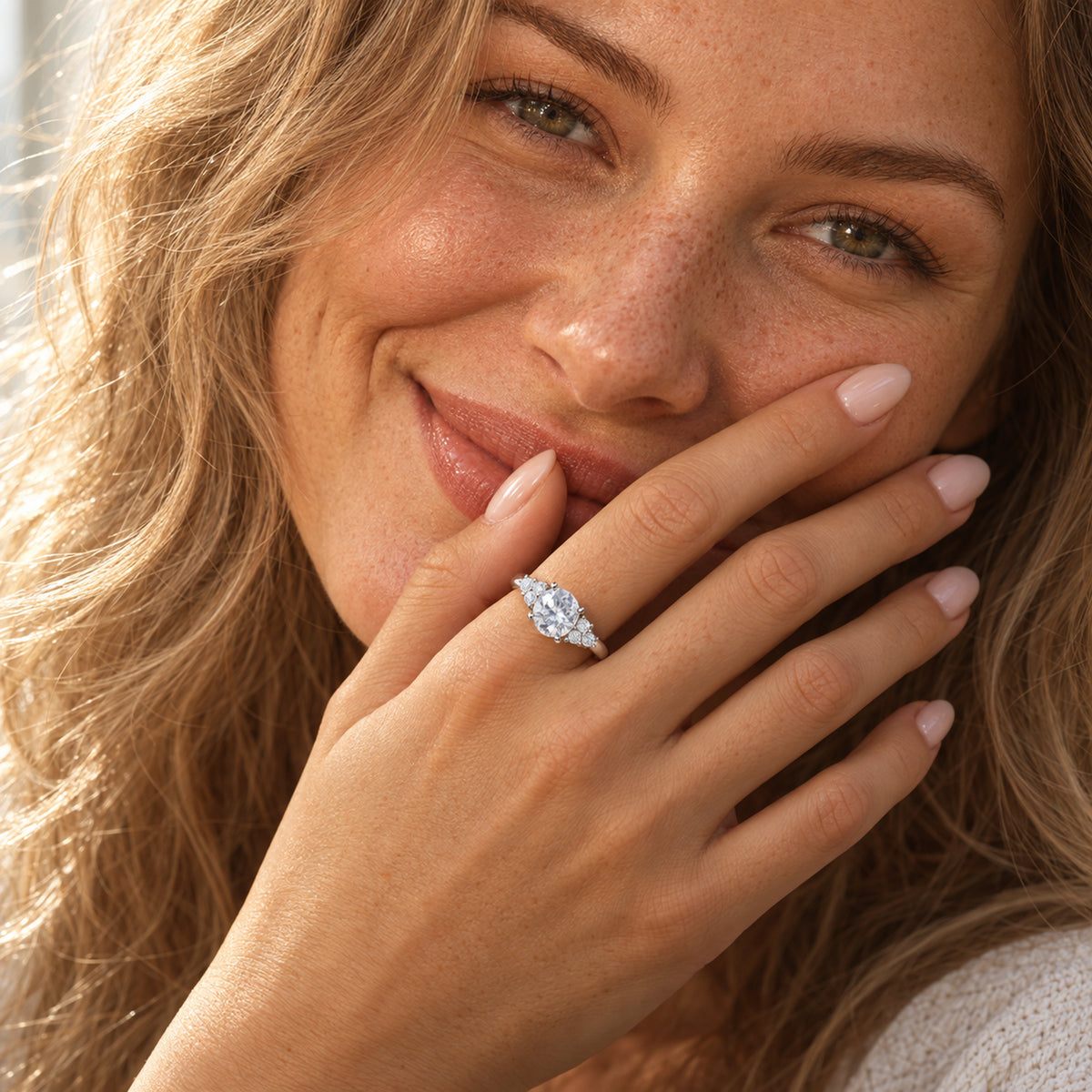 Vesviora Celestia Adjustable 925 Sterling Silver CZ Ring