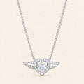 VESVIORA Cupid Heart Wing Necklace S925 Sterling Silver