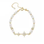 Vesviora Pearl Bracelet with Starburst Details