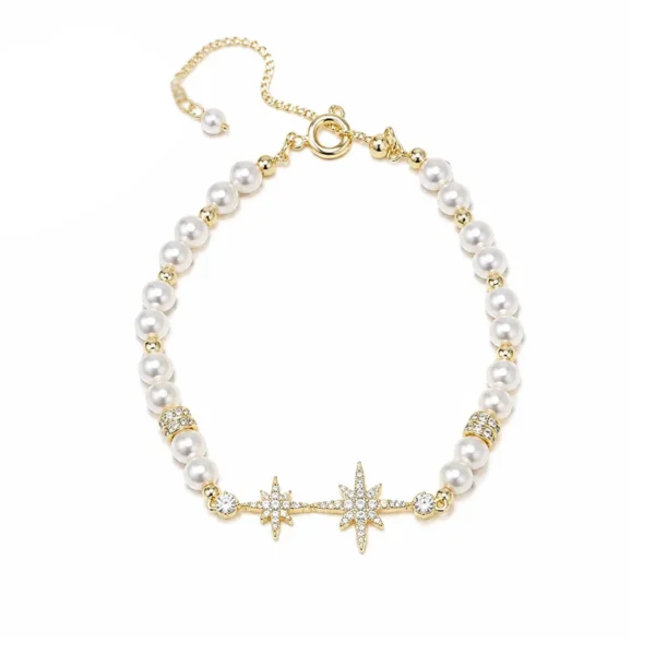 Vesviora Pearl Bracelet with Starburst Details